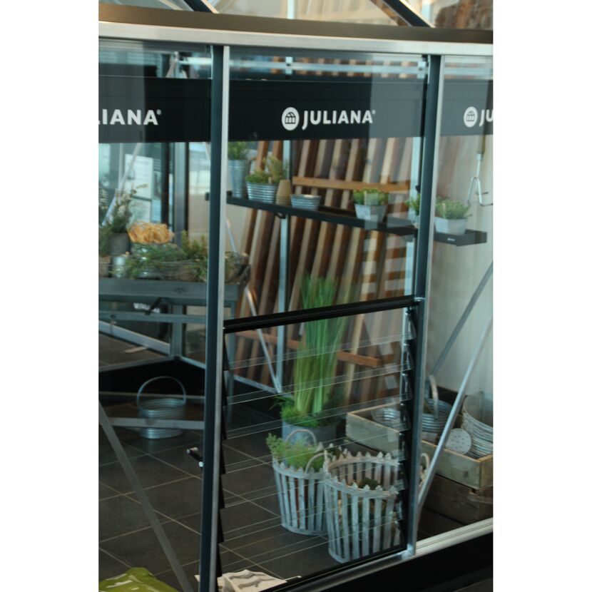 Lamellenfenster für Gewächshaus 'Compact' anthrazit 70 x 90 cm