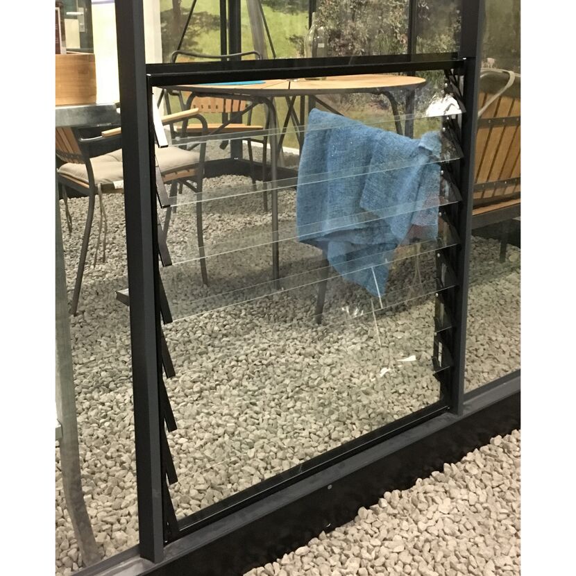 Lamellenfenster für Gewächshäuser 'Premium/Gärtner' anthrazit 70 x 90 cm