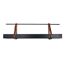 Regal Aluminium schwarz 76 x 14,5 x 5,4 cm