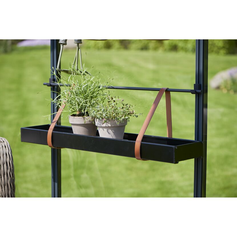 Regal Aluminium schwarz 76 x 14,5 x 5,4 cm