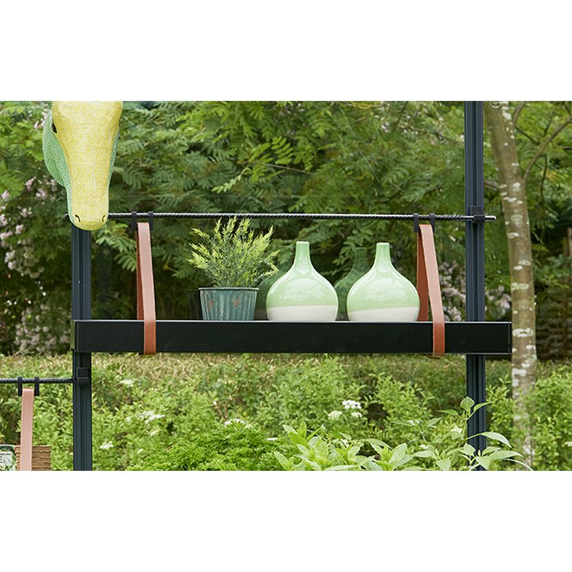 Regal Aluminium schwarz 76 x 14,5 x 5,4 cm
