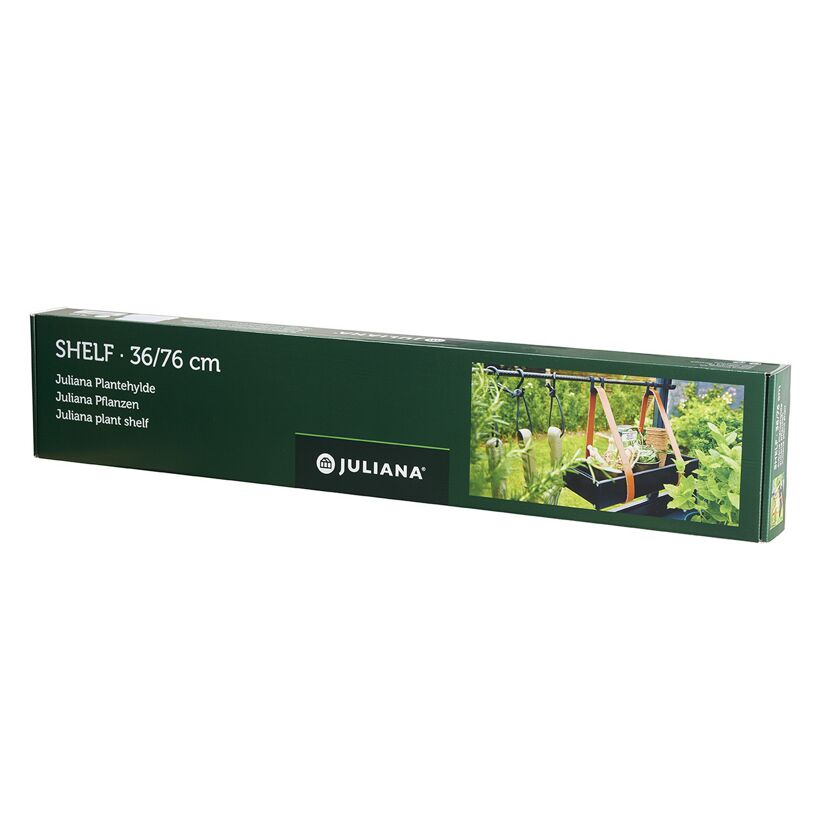 Regal Aluminium schwarz 76 x 14,5 x 5,4 cm