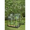 Gewächshaus 'Qube 66' 188,8 x 188,8 cm mit 3 mm Sicherheitsglas schwarz