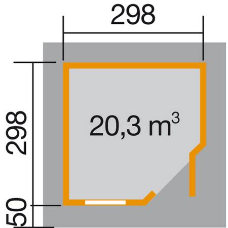 3. Bild von Gartenhaus '213+' 298 x 298 cm, grau