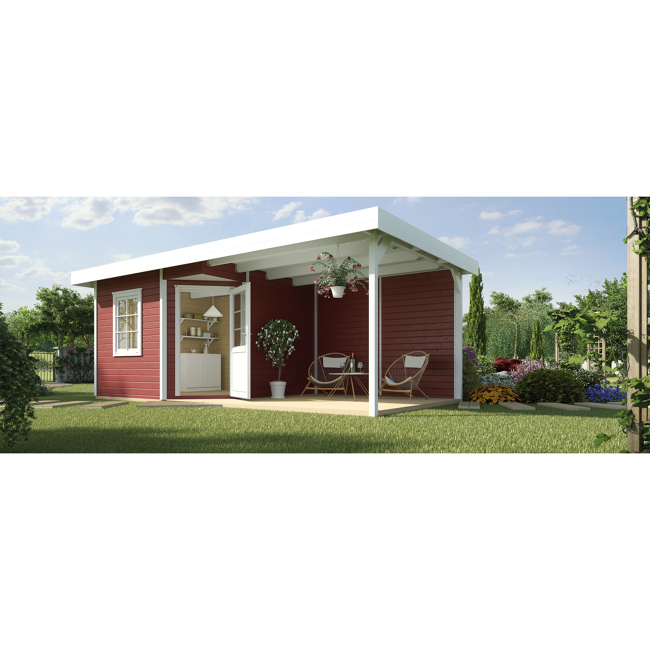 Bild von Gartenhaus '213 B+' 533 x 238 cm, rot