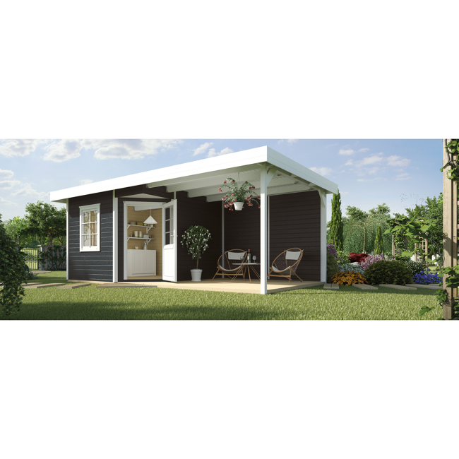 Bild von Gartenhaus '213 B+' 533 x 238 cm, anthrazit