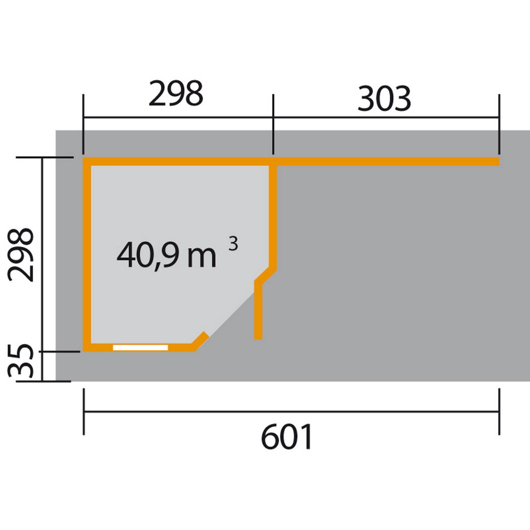 Abmessungen des Designhauses 213Plus, Variante 2B
