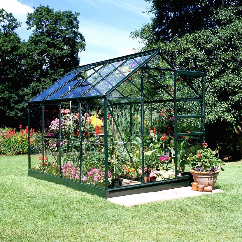 Gewächshaus 'Popular 86' 193 x 257 cm mit 3 mm Blankglas grün