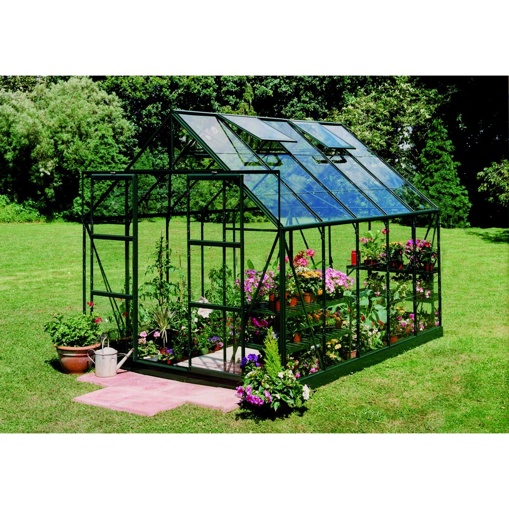 Gewächshaus 'Magnum 108' 257 x 322 cm mit 3 mm Sicherheitsglas grün
