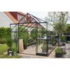 Gewächshaus 'Qube+ 816' 251 x 498 cm mit 3 mm Sicherheitsglas schwarz