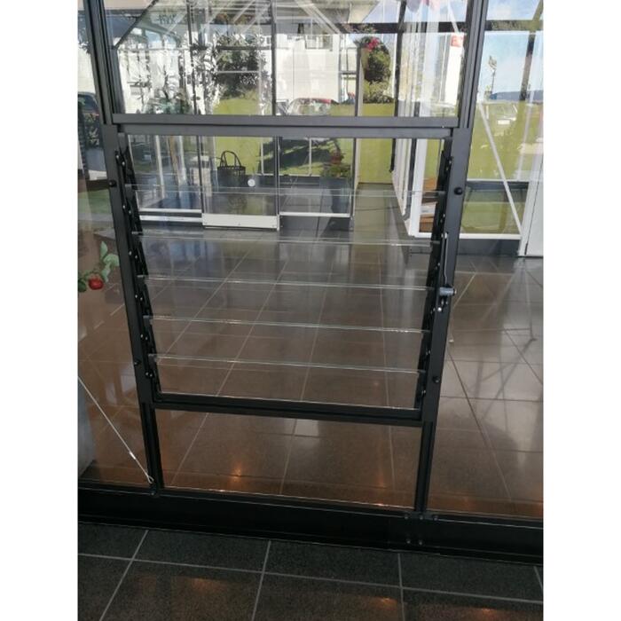 Halls Lamellenfenster für Gewächshaus 'Qube' schwarz 61 x 57 cm