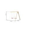 Doppelschaukelanbau 240 cm naturbelassen