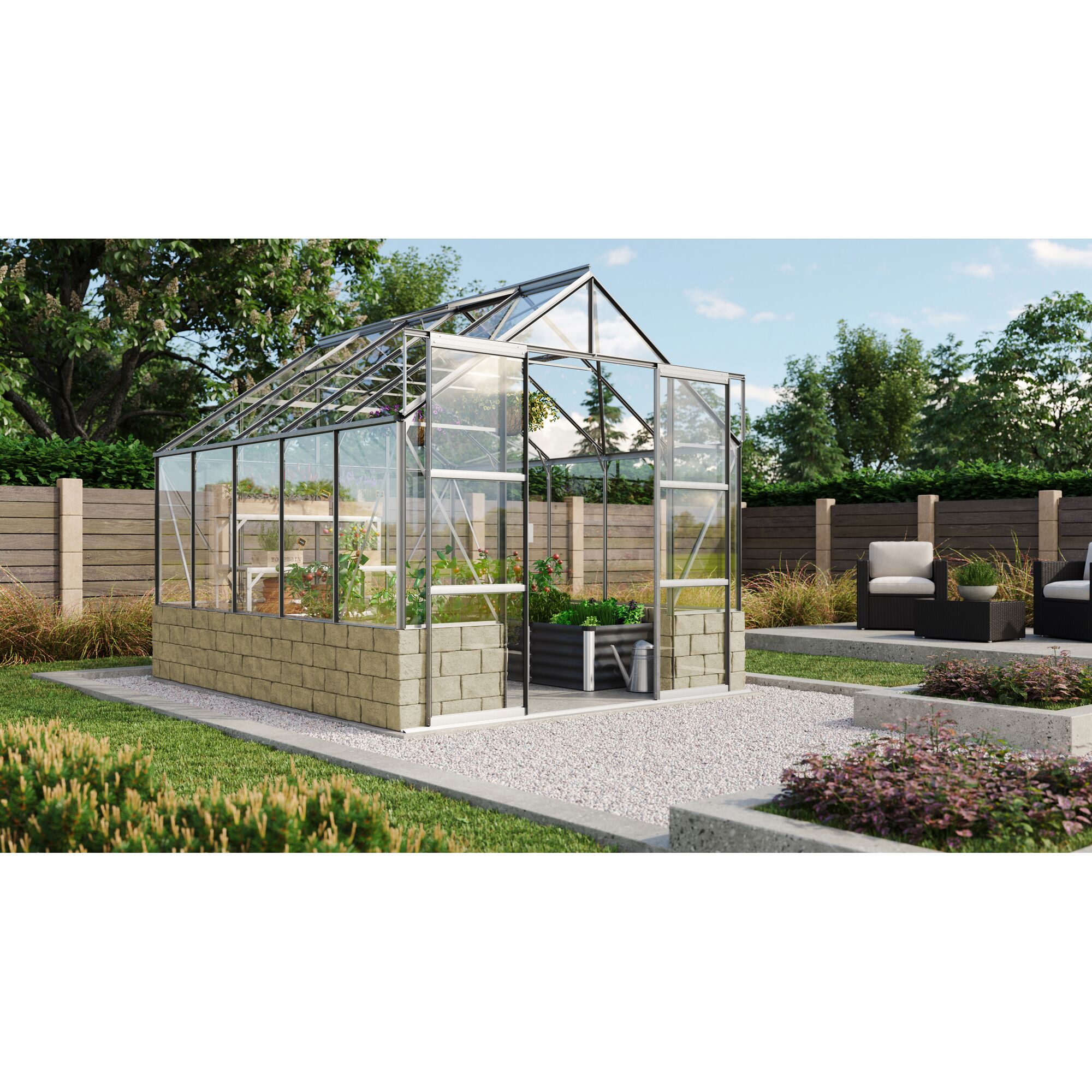 Gewächshaus im Garten