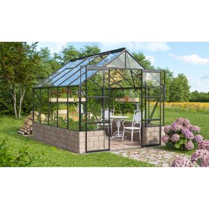 Gewächshaus 'Cassandra 8300' 256 x 325 cm mit 3 mm Sicherheitsglas schwarz
