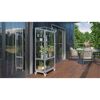 Balkon-Gewächshaus 'Polis 350' 80,8 x 42,3 cm mit 3 mm Sicherheitsglas aluminiumfarben