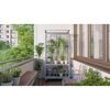 Balkon-Gewächshaus 'Polis 350' 80,8 x 42,3 cm mit 3 mm Sicherheitsglas aluminiumfarben