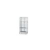Balkon-Gewächshaus 'Polis 350' 80,8 x 42,3 cm mit 3 mm Sicherheitsglas aluminiumfarben