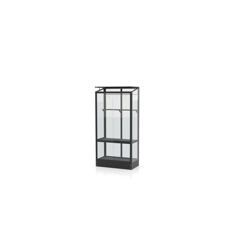 Balkon-Gewächshaus 'Polis 350' 80,6 x 42,1 cm mit 3 mm Sicherheitsglas schwarz