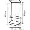 Balkon-Gewächshaus 'Polis 350' 80,6 x 42,1 cm mit 3 mm Sicherheitsglas schwarz