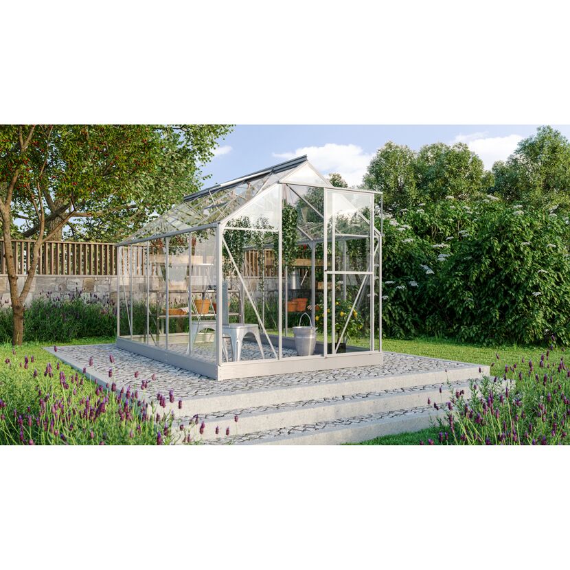 Gewächshaus Triton 6200 ESG im Garten