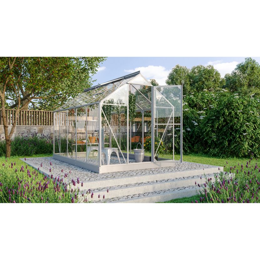 Gewächshaus Triton 6200 ESG im Garten
