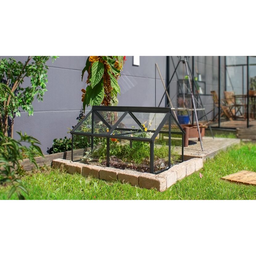 Kleines Gewächshaus im Garten