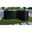 Schwarzes Hochbeet Curve mit Bepflanzung