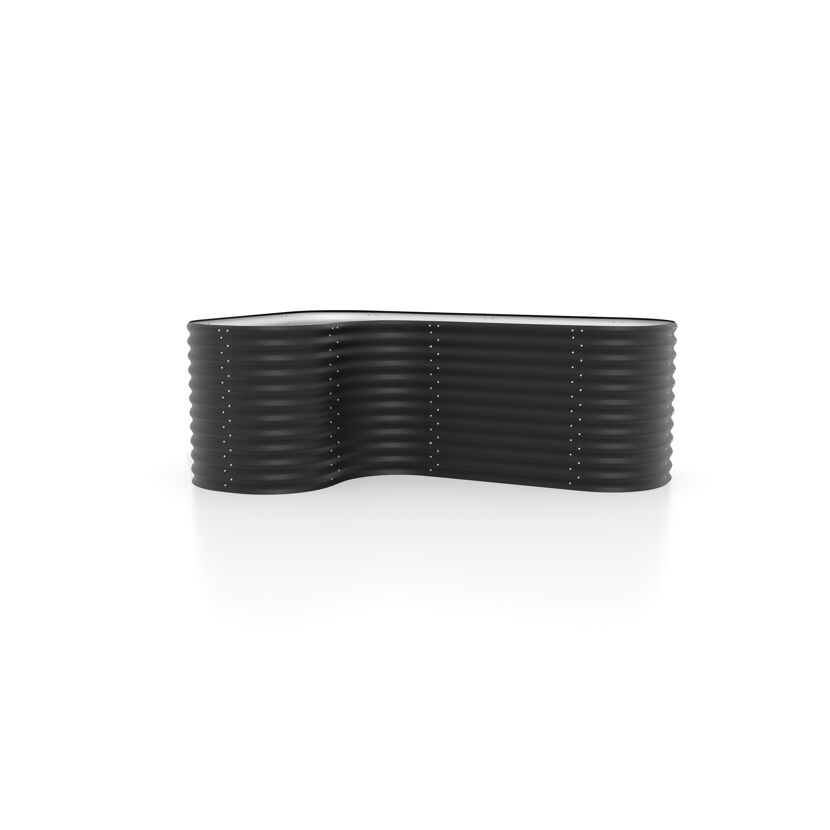 Schwarze Hochbeeterweiterung Curve 858