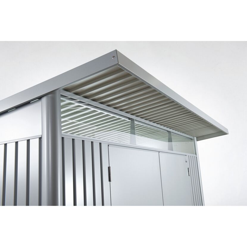 Gerätehaus 'AvantGarde' Gr. A1 silber-metallic 180 x 220 cm mit Doppeltür schmal
