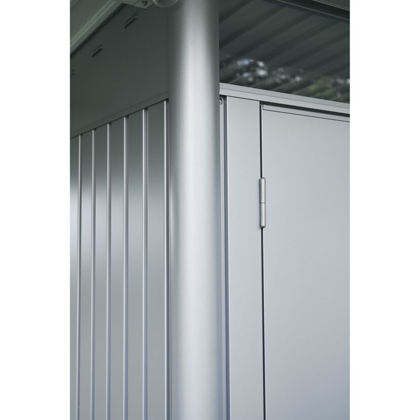 Gerätehaus 'AvantGarde' Gr. A2 silber-metallic 180 x 260 cm mit Doppeltür schmal