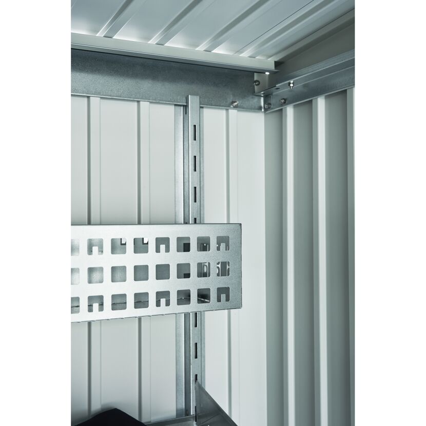 Gerätehaus 'AvantGarde' Gr. A2 silber-metallic 180 x 260 cm mit Doppeltür schmal