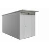 Silber-metallic Gerätehaus 'AvantGarde' mit Standardtür
