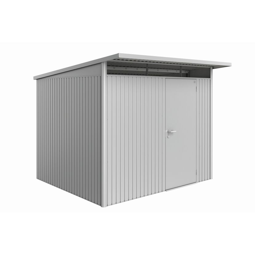 Gerätehaus aus Metall mit Pultdach