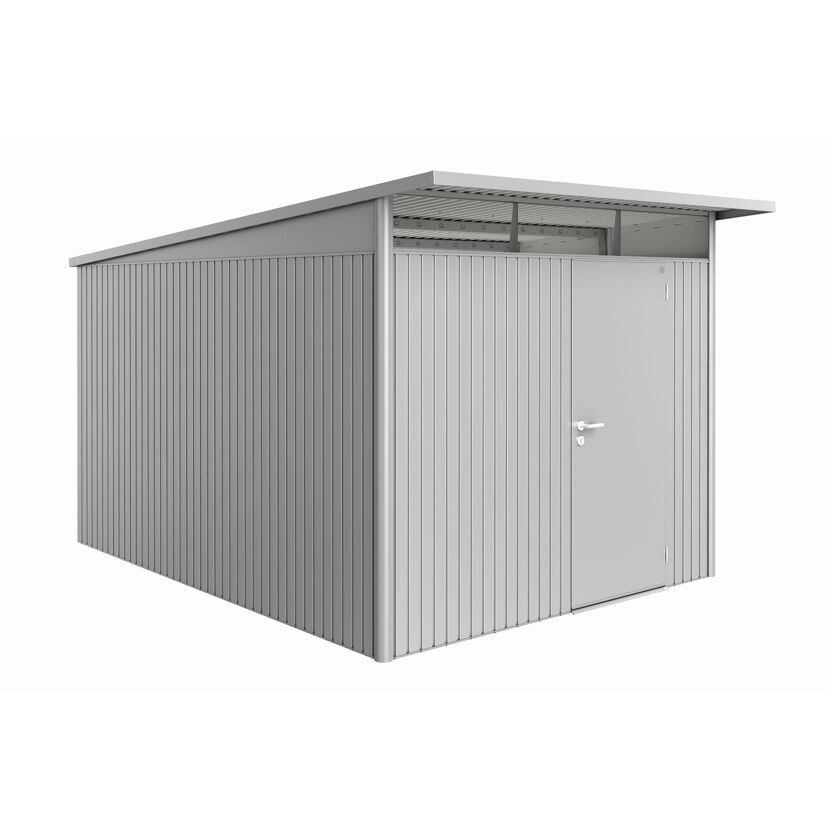 Gerätehaus 'AvantGarde' Gr. A8 silber-metallic 260 x 380 cm mit Standardtür