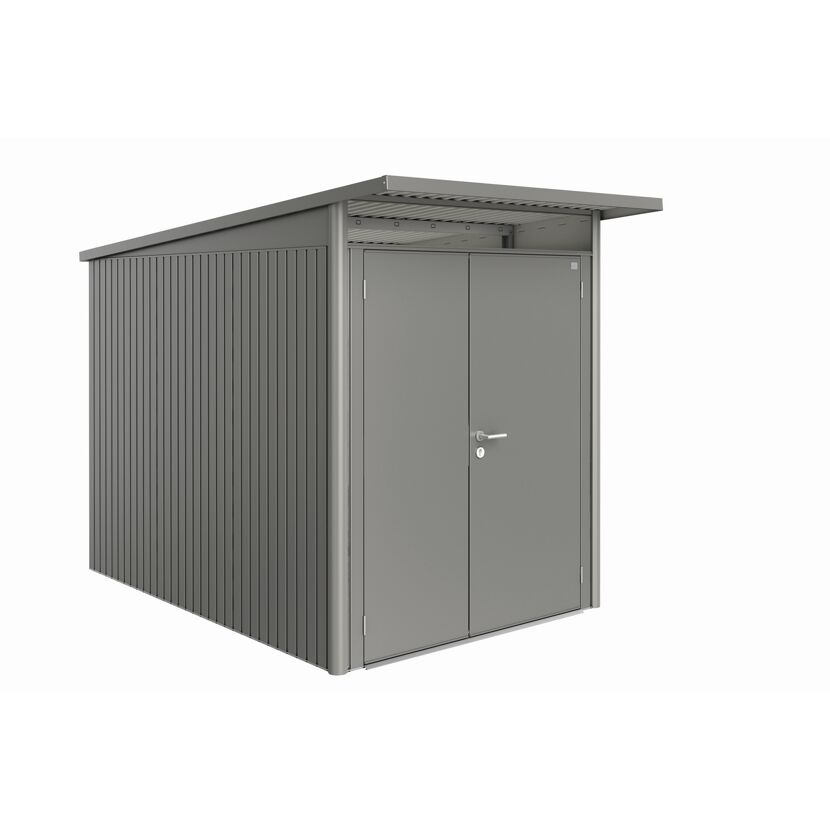 Gerätehaus aus Metall in Anthrazit