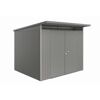 Gerätehaus 'AvantGarde' quarzgrau-metallic mit Doppeltür