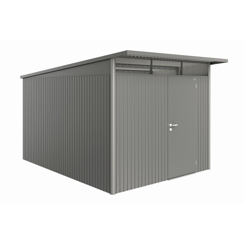 Gerätehaus 'AvantGarde' Gr. A8 quarzgrau-metallic 260 x 380 cm mit Standardtür