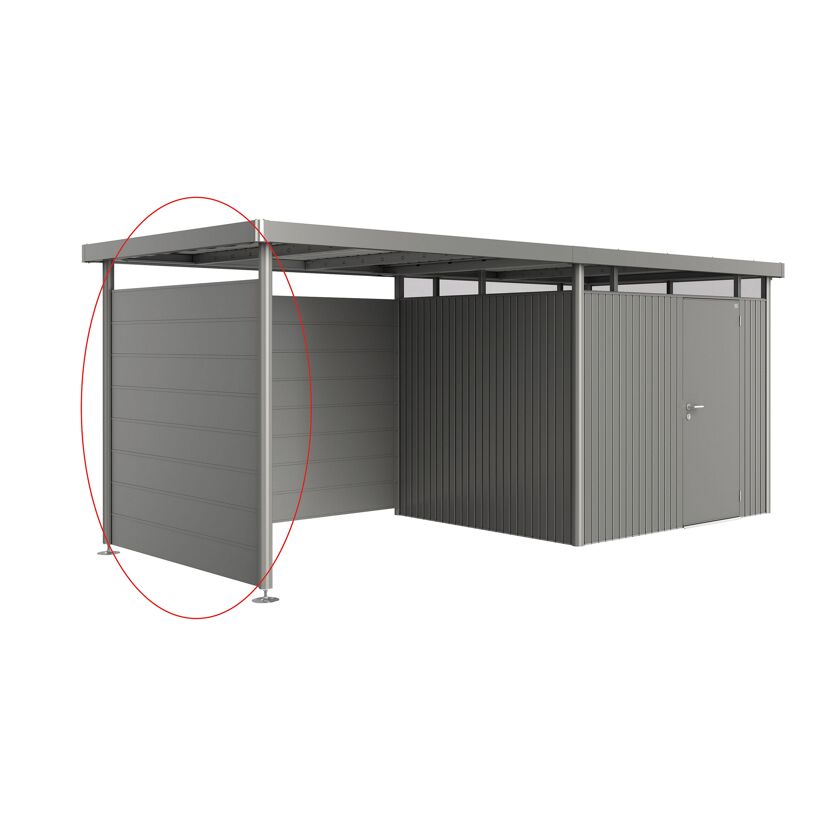 Metallgerätehaus mit S-Wand HighLine, 197 x 181 cm, quarzgrau