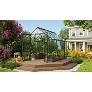 Gewächshaus 'Olymp 8300' 8,3 m² 254,4 x 316,6 cm 3 mm Sicherheitsglas smaragdfarben