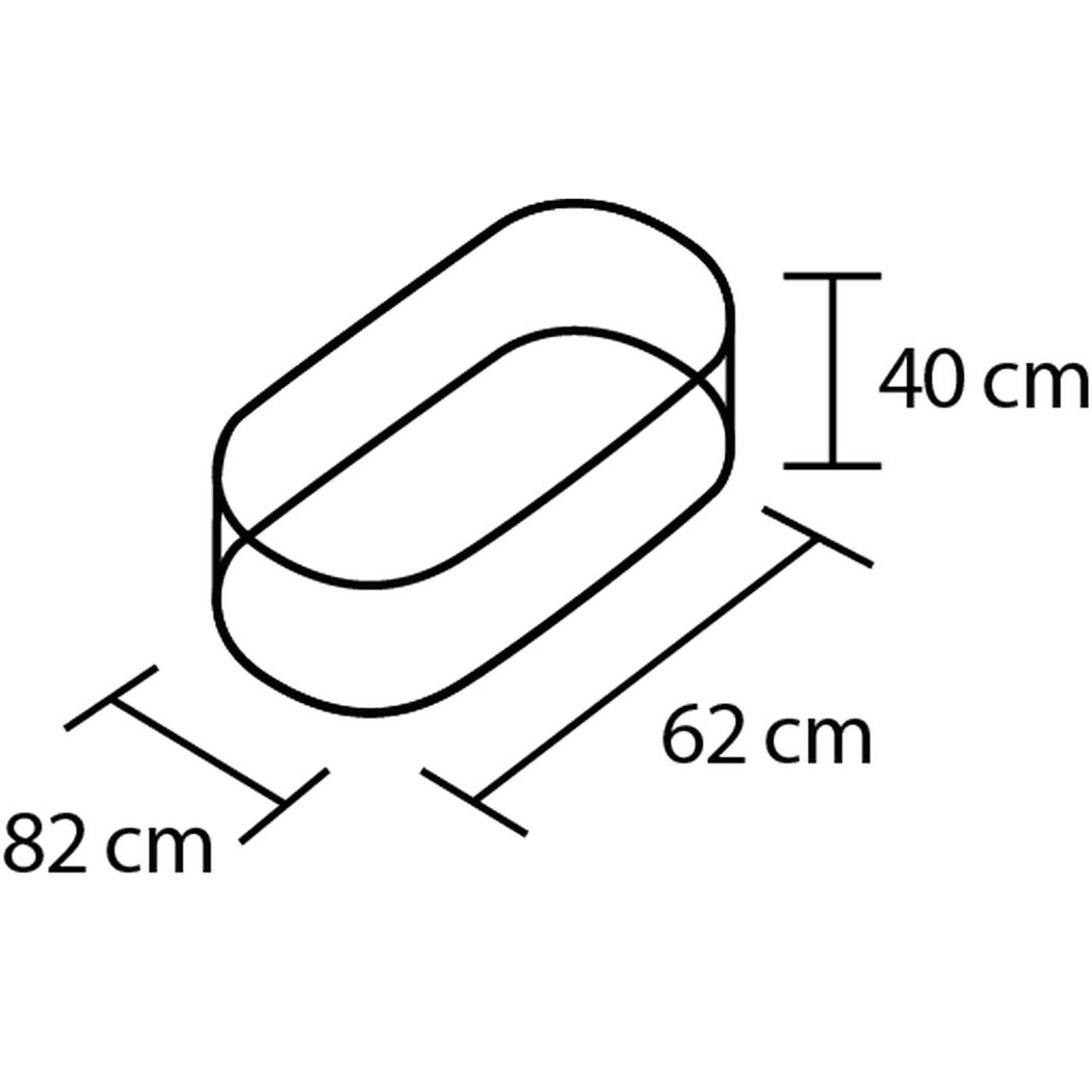 Hochbeet Basic Rubin mit Maßen