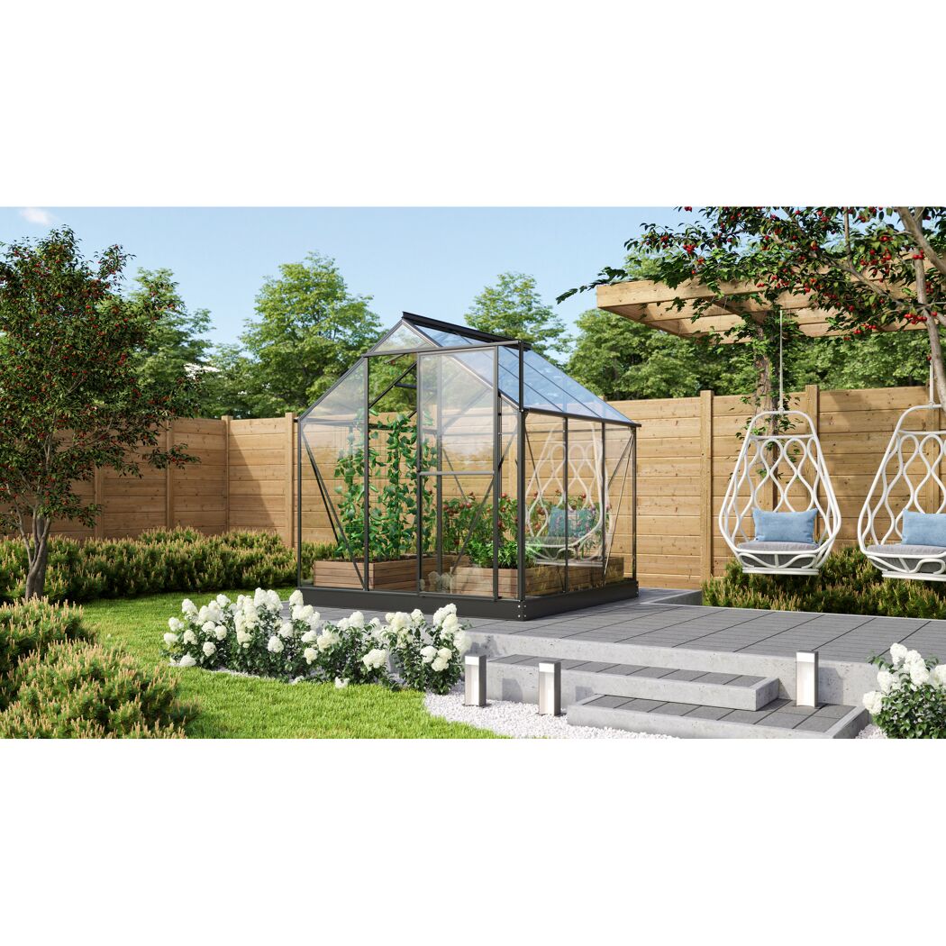 Gewächshaus GWH Triton 3800 im Garten
