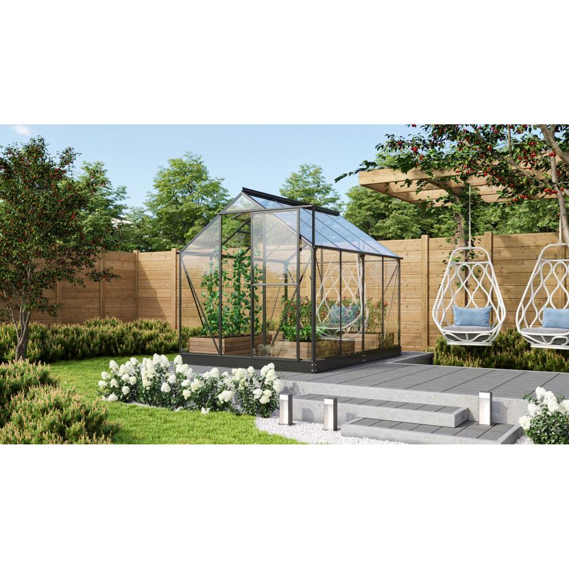Gewächshaus GWH Triton 5000 im Garten