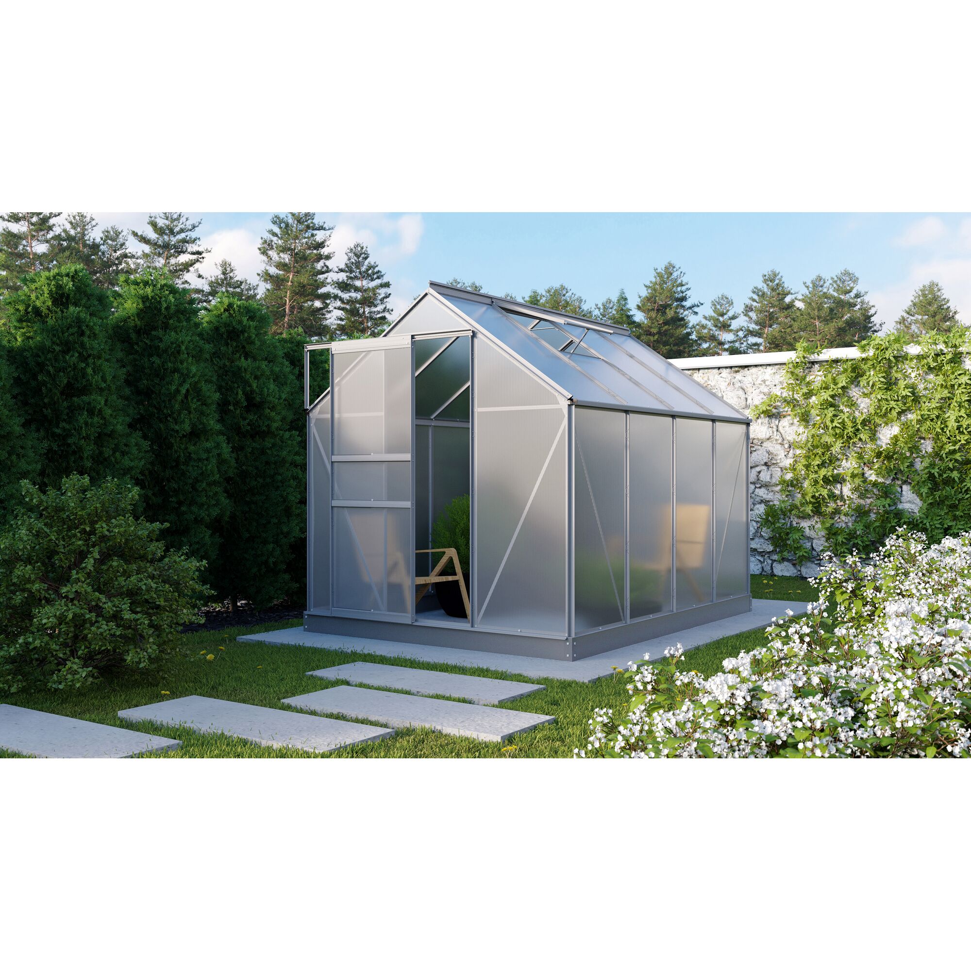 Gewächshaus Planet 5000/6 mm HK P alublank