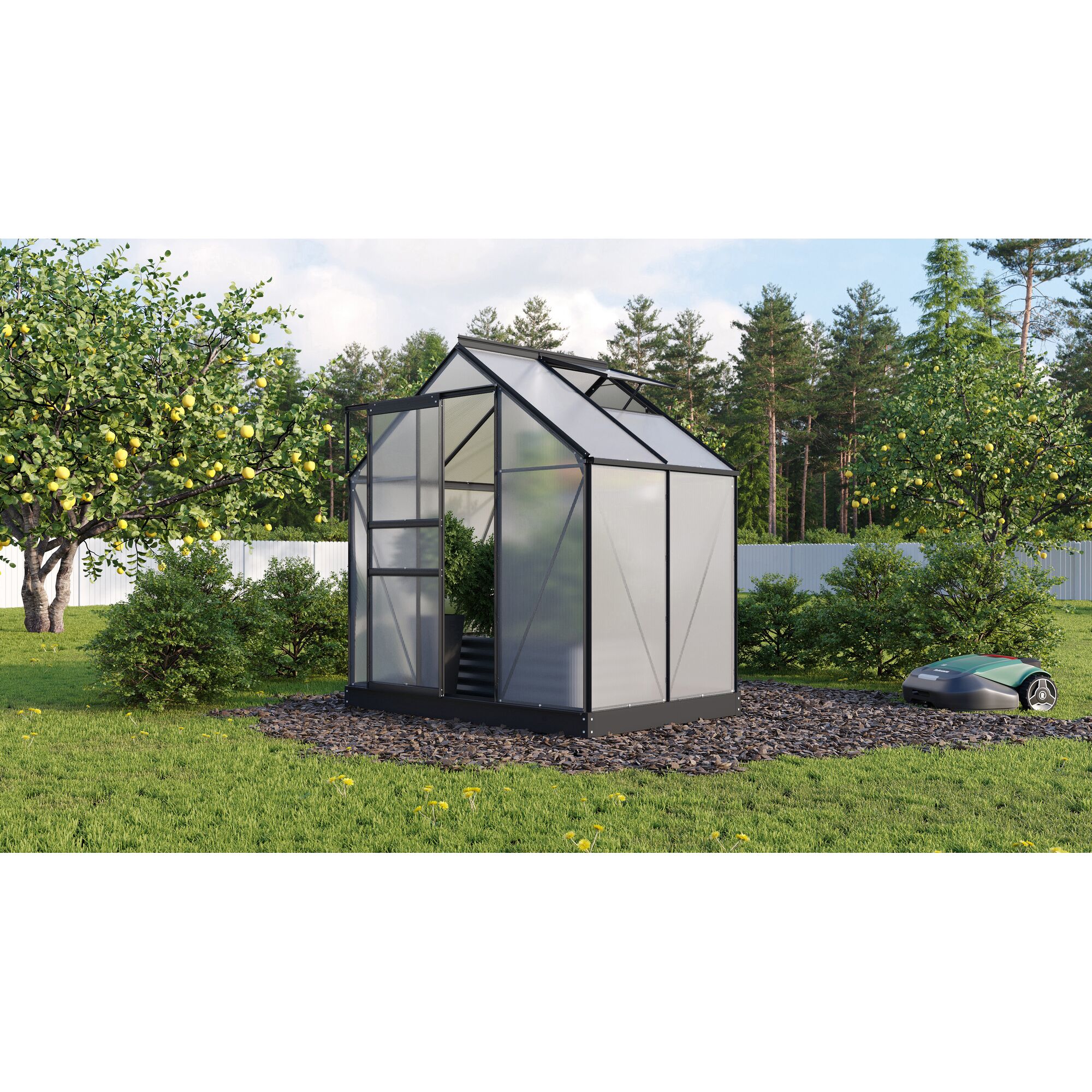 Gewächshaus im Garten