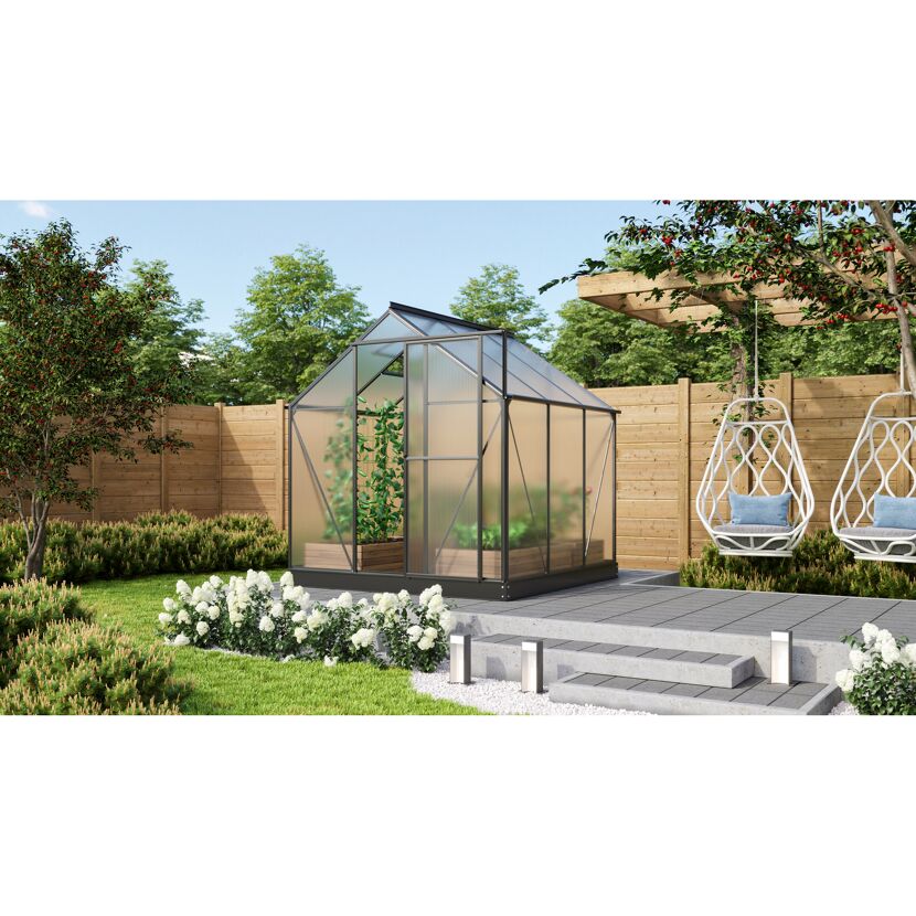 Gewächshaus GWH Triton 3800 im Garten