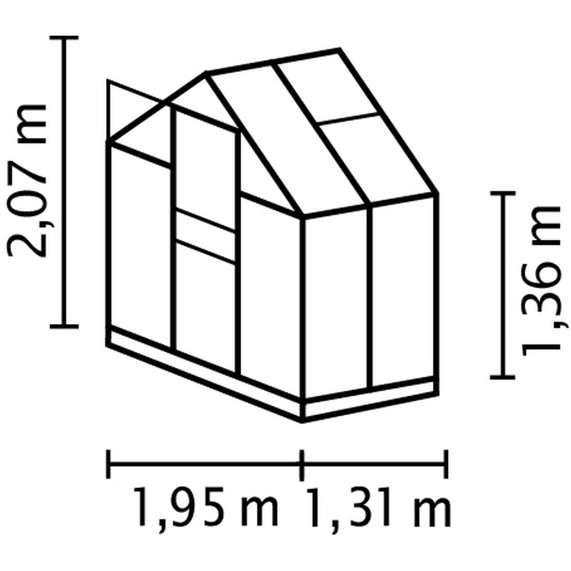 Vitavia Gewächshaus 'Planet 2500' 3 mm ...