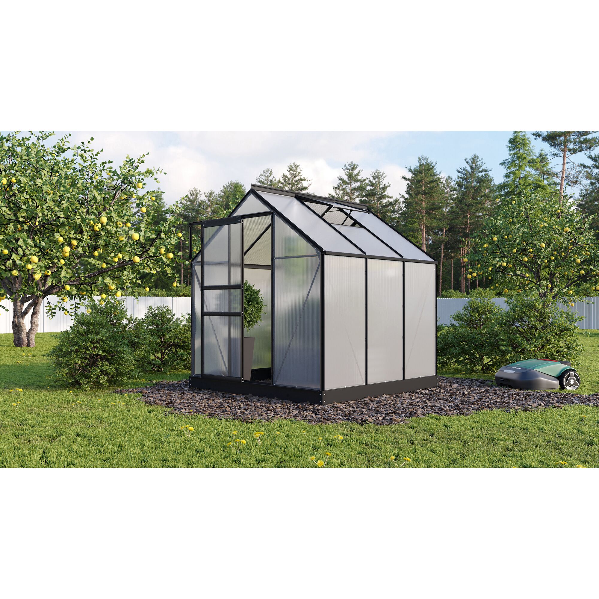 Gewächshaus Planet 3800 im Garten