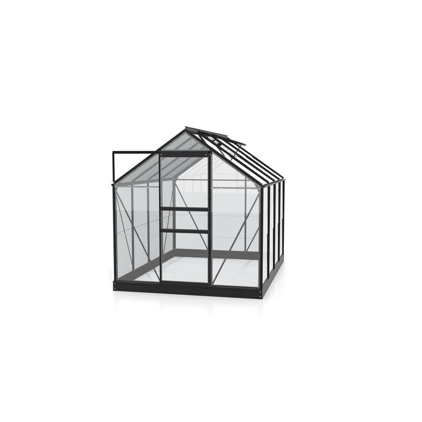 Gewächshaus GWH Planet 5000 mit offenem Dachfenster