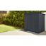Anthrazitfarbener Geräteschuppen Gartenmanager Dream 65