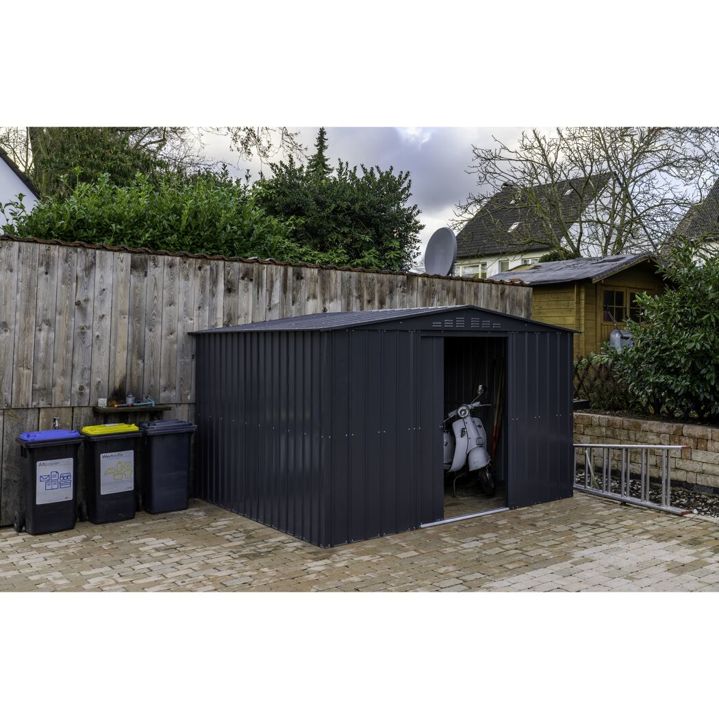 Anthrazitfarbener Gartenmanager Dream 1010 mit Roller